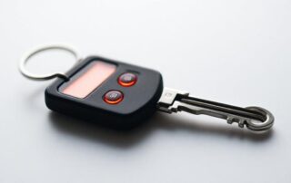 A key with an LCD panel mounted on it